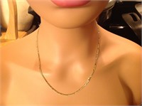 14K Gold Figaro Necklace Chain
