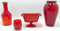 ** Vintage Ruby Glass Assortment