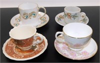 * Vintage English Demitasse Cups and Saucers