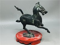 vintage statue -"flying horse of Gansu" 8" tall