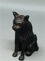 antique cat figure-4" tall  maybe bronze?