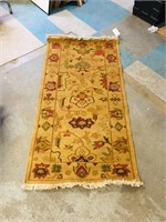 carpet runner, hand knotted wool,  30" x 60"