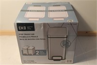 New EKO 2 pack step trash can