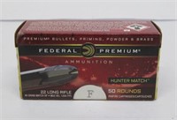 Ammo-Federal Premium Hunter Match 22 LR 50 Rounds