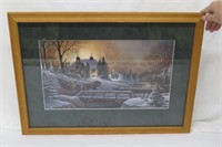 Terry Redlin Christmas Sleigh Ride -Framed Print