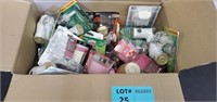Box lot of Candles, Air Freshener & More