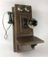 Vintage Western Electric Co. Oak Wall Phone