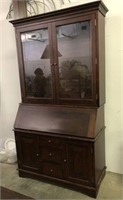 Drop Front Secretary Desk with Hutch Top