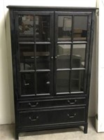 Display Cabinet with 2 Lower Drawers & Mullioned