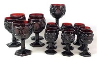 Avon Ruby Red "Cape Cod" Goblets