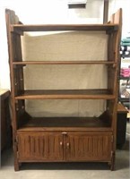 Rustic Shelving Unit with Cabinet