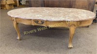 Pink Marble Top Coffee Table