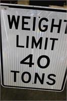 WEIGHT LIMIT SIGN 30X24