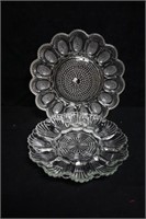 Pair of Glass Egg Plates