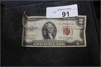 1953 RED CERTIFICATE $2 BILL