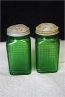 Forest Green Salt and Pepper Shakers