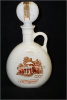 Old Fitzgerald Whiskey Milk Glass Decanter