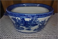 Ironstone Large Blue and White Planter