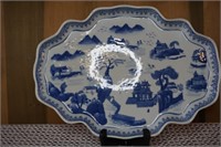 Blue Willow Style Platter