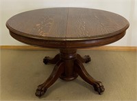 STUNNING ANTIQUE 1/4 SAWN SOLID OAK TABLE