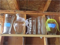 Lot of 5 Vases Approximately 12” Tall & Shorter