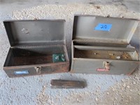 Pair of Tool Boxes & Splitting Maul Head “ L