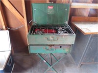 Pair of Coleman Camp Stoves w/ Matching 1 Stand