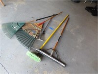 Long Handled Tools Garden Rakes, Floor Squeegee,