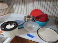 Lot of Bowls Glass Bowls , Steel mixing bowl ,
