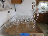 Small Set of Etched Stemware