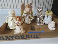 Flat of Glass Angel Figurines