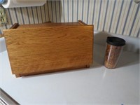 Small Bread Box & John Deere Coffee Tumbler