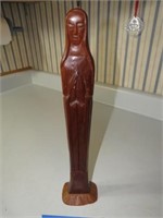 Praying Carving 14 1/2” T Hand Carved in Santa