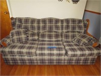 Lancer Brand Couch w/ Throws 80” W x Approx 36” D