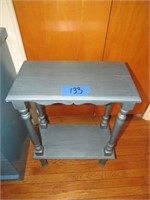 Small Blue Hall Table 18” W x 9 1/2” D x 27” T