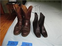 Pair of Work Boots & Ladies Dress Shoes Mens Size