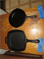 Pair of Lodge Brand Frying Pans 9” & 10 1/2”