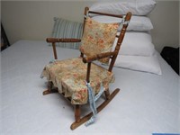 Padded Childs/Doll Rocking Chair 14” W x 19” D x