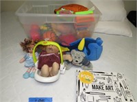 Tub of Childs Toys Dolls, Cabbage Patch, Stuffed