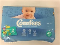 New/Sealed 42-Pack Size 2 12-18LBS Comfees Diapers