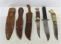 Knives W/Sheaths (3)