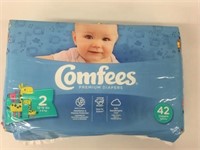 New/Sealed 42-Pack Size 2 12-18LBS Comfees Diapers