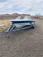 Runabout Boat & Trailer, in process or restoration