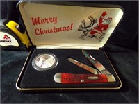 Case Knife with silver coin