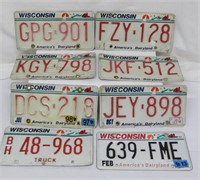 Wisconsin License Plates (8)