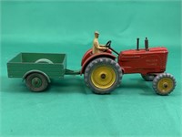 Dinky Toy Massey Harris Tractor and Trailer