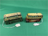 2 Dinky Toy Double Decker Buses