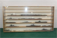 Model Ship Display and Cabinet