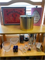 Ice bucket, cocktail items and more