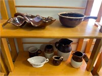 Hull and other brown drip pottery